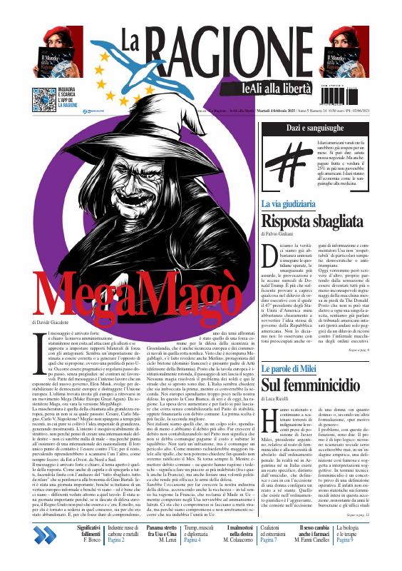 Prima-pagina-la ragione-oggi-edizione-di-oggi-20250204